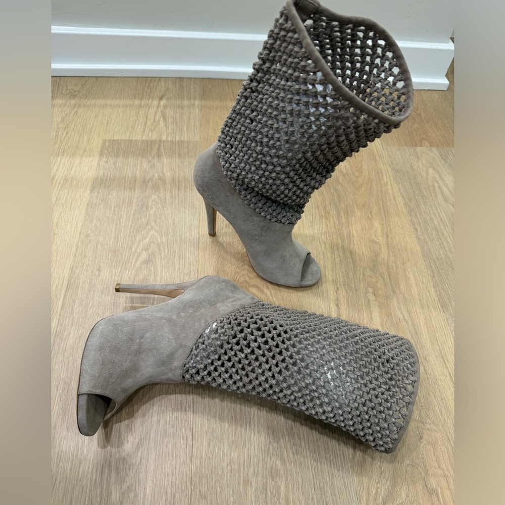 Jimmy Choo London Suede Mesh Accent grey shoes/Boots